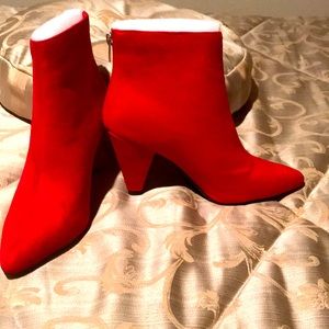 Red heel booties